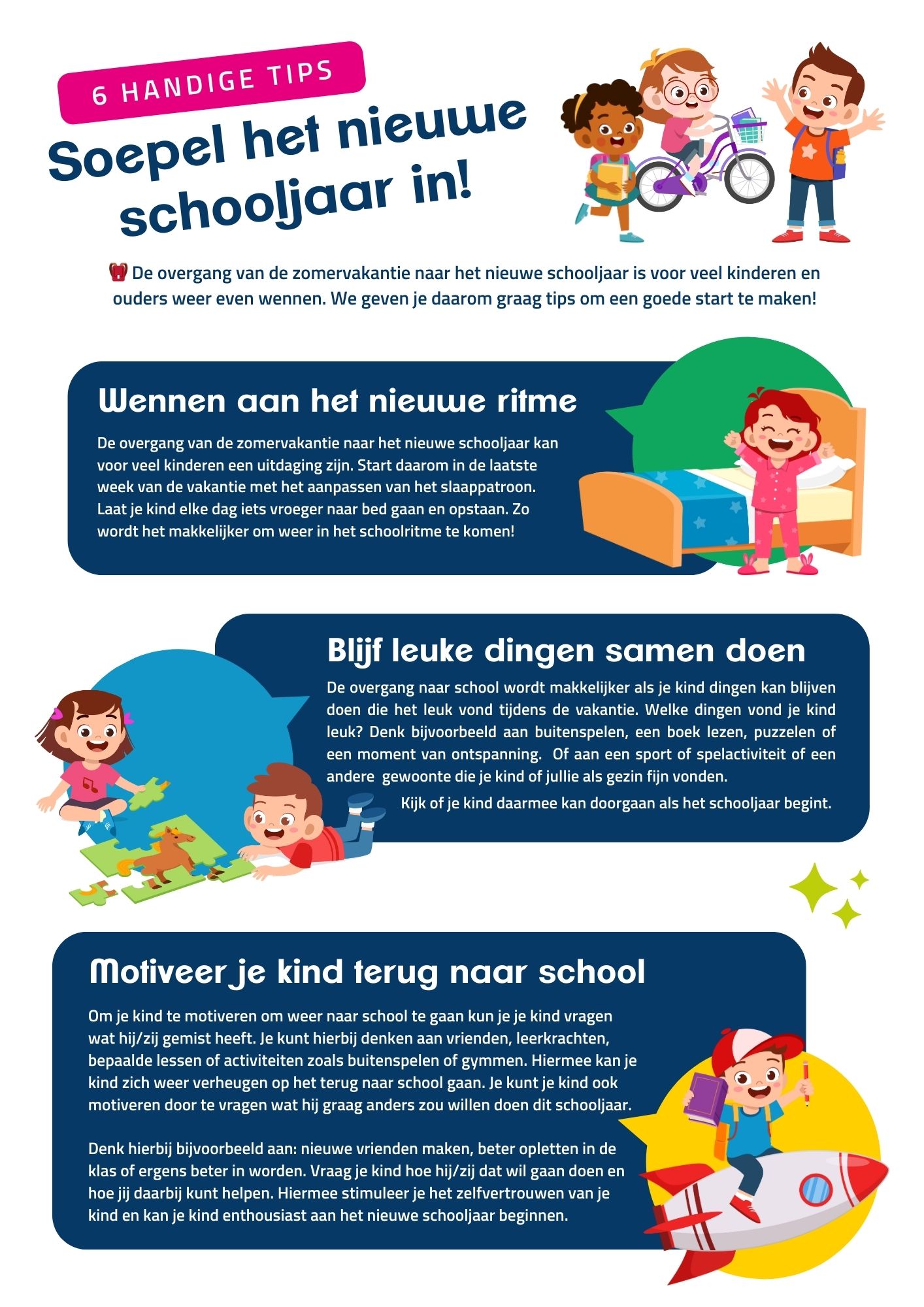 Omslag tipsheet Soepel het nieuwe schooljaar in